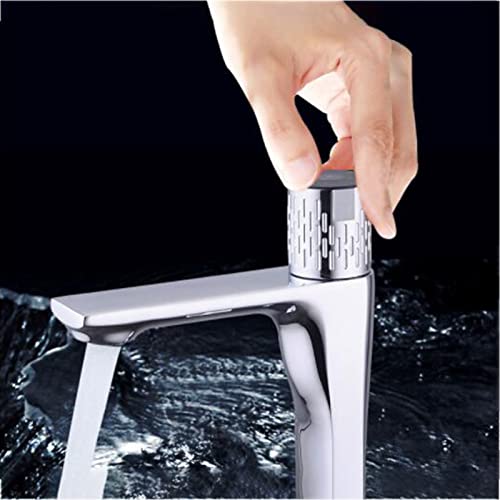 Grifo de lavabo frío y caliente con sensor inteligente monomando cromado 7