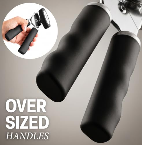 Image of Zulay Kitchen Manual Can Opener Heavy Duty Patented Stainless Steel, Black