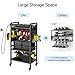 zsttion Power Tool Organizer Cart with Charging Station, 4-Tier Rolling Tool Cart for Garage Storage,Heavy-Duty Floor-Standing Storage Rack with 8-Outlet Power Strip,Supports 500 lbs