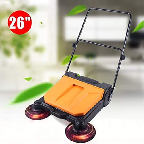 Barredora comercial para caminar detrás del suelo con gran caja de polvo, amplia trayectoria, diseño plegable para una limpieza eficiente en varias áreas