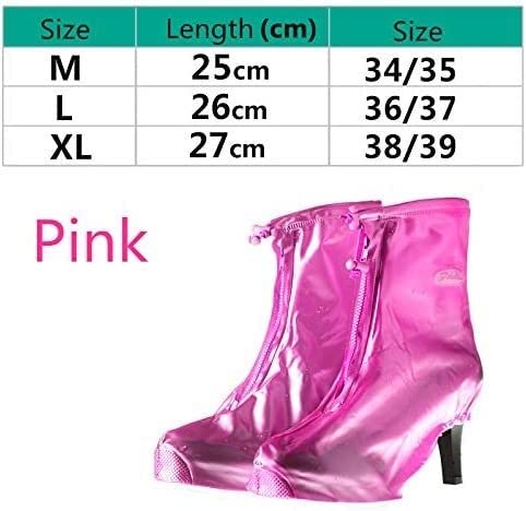 Cubrezapatos de Ciclismo Lluvia Cubrezapatos de Lluvia Reutilizables Cubrezapatos Polainas de pie Zapatos de tacón Alto para Mujer Cubrezapatos de Bicicleta Polainas de pie Cálida Cubierta de Zapato