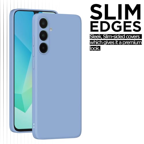 Image of Outlouders Back Cover for Samsung Galaxy A56 5G | Camera Protection | Durable Soft Matte Silicone Bumper Case (Aqua Blue)