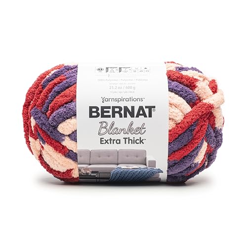 Image of Bernat Blanket Extra Thick Potpourri Yarn - 1 Pack of 21.12oz /598.74g - 100% Polyester - #7 Jumbo - 72 Yards - Chunky Yarn for Hand Knitting, Crocheting, Crafts & Amigurumi