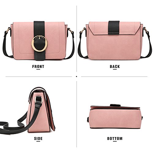 Women Vegan Leather Crossbody Shoulder Bags Fashion Purses Structured Messenger Bags3