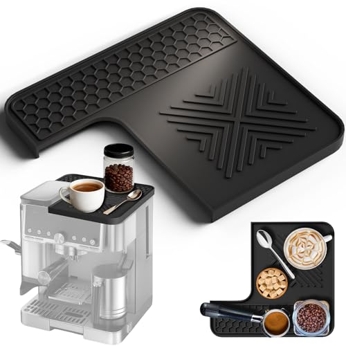Image of HAFOEEP Silicone Mat for Ninja Luxe Café ES601UK ES701UK Coffee Machine Accessories, Protective Top Mat for Ninja Espresso Coffee Maker, Waterproof, Scratch-Resistant & Heat-Resistant, Black