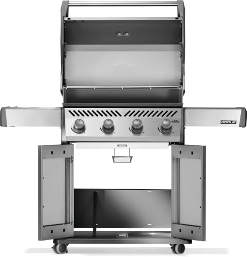 Image of Napoleon Rogue 525 Natural Gas Grill, Stainless Steel, Durable 4-Burner Gas Grill