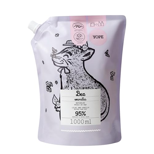 YOPE RECARGA JABÓN DE MANOS | HIDRATANTE | ALOE, PROVITAMINA B5 | 98% INGREDIENTES DE ORIGEN NATURAL | VEGANO | AROMA LILA VAINILLA| 1000ml