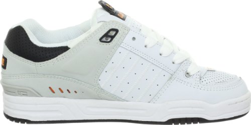 Image of Globe Mens Fusion Skate Shoes, White /Grey /Orange, 14 M US