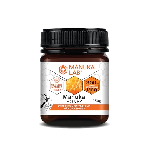 Manuka Lab Certified MGO 300+ Manuka Honey 250g - The Natural Way to Heal Your Wounds, Clear Your Skin and Boost Your Energy | Premium Quality Honey from New Zealand, Manuka Honey
