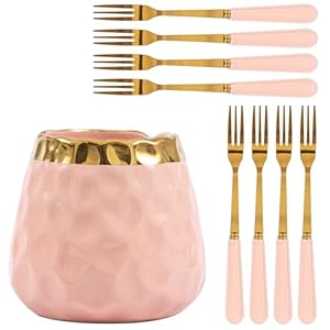 Tregoer Dessertgabel-Set mit Keramikglas