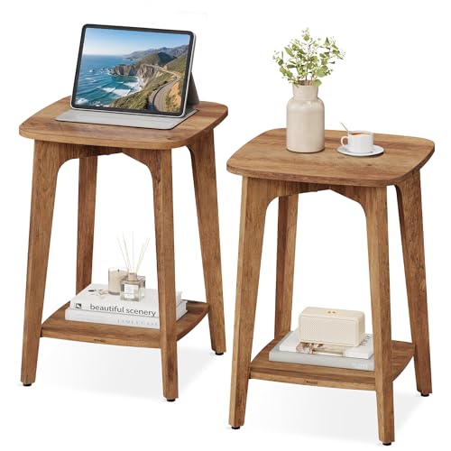 VASAGLE Side Table 2-Tier Set of 2