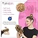 Juvabun Hair Extensions Gold– Soft Curly Hair Extensions Clip-In for Natural Volume & Quick Updo Styling Hair Bun Maker