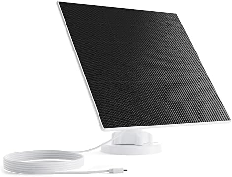 Dzees 5W Solar Panel for Wireless Outdoor Security Camera, Compatible with Rechargeable Battery Powered Camera, Continuous Solar Power for Camera, Waterproof, Reliable and Non-Stop Green Charging