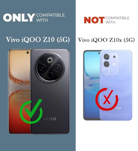 Image of Jkobi Back Cover Case for Vivo iQOO Z10 (Shockproof with Polycarbonate Clear Panel | Professional Black)