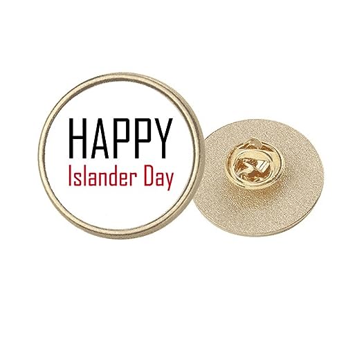 Broche ronde en métal doré pour la fête des îles du Canada taille M