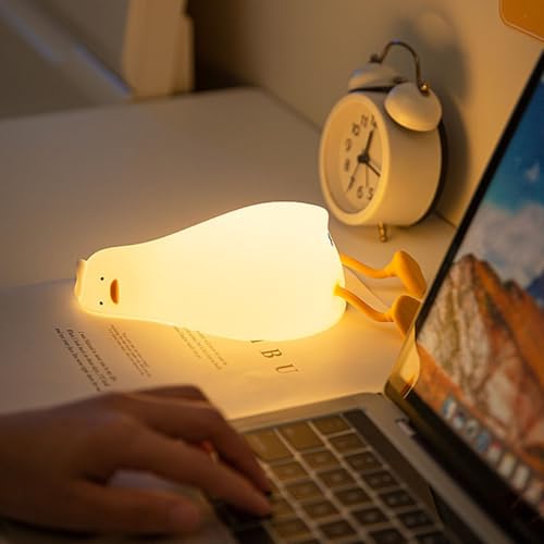 Lámpara de Noche LED de Silicona en Forma de Pato Blanca miniatura 6