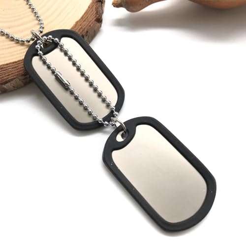 Collier plaque militaire homme inoxydable incassable pendentif durable