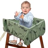 2 in 1 Baby Einkaufswagen Abdeckung Mit Kordelzug Aufbewahrungstasche Einkaufswagenschutz Baby Polyester Maschinenwaschbarer Einkaufswagen Sitzbezug für Einkaufswagen Hochstühle (Haselnuss-Typ)