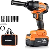 充電式インパクトレンチ DINSHARE コードレス 電動レンチ 最大トルク500N.m 正逆回転 LED照明ライト付き 20V 4.0A大容量バッテリー 無負荷回転最大数2500r/min 衝撃数3200回/分 タイヤ交換 自動車修理 自動停止モード付き 日本語対応 JC-826