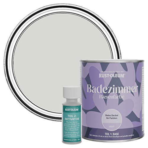 Rust-Oleum wasserbeständiger Fliesenlack für das Badezimmer in mattem Finish -Wintergrau 750ml