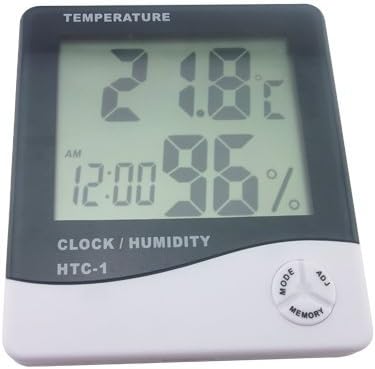 Electronic4sale LCD Digital Thermometer Temperature Humidity Meter Hygrometer Time Alarm Clock