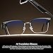 PUSOKEI Smart AI Translation Glasses, Real Time Multilingual Translation Glasses with Blue Light Filter Lenses, for Music Listening Sports Travel