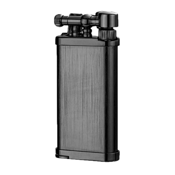IM Corona 64 Old Boy Gunmetal Hairlines Pipe Lighter
