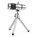 Camera Phone Lens, PYRUS 12x Zoom Telescope Camera Lens With Adjustable Phone Tripod Metal Clip