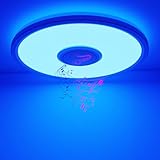 Lámpara de techo LED con altavoz Bluetooth regulable, dormitorio