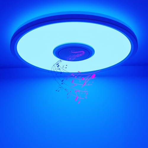 Lámpara de techo LED con altavoz Bluetooth