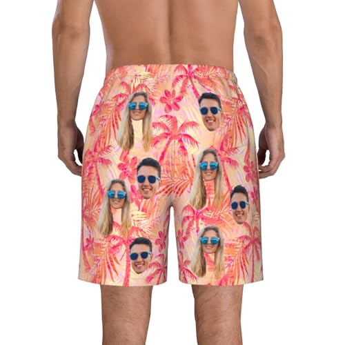 Custom Mens Swim Trunks with Face Photo Funny Personalized Hawaiian Mens Board Shorts Fashion Customized Beach Shorts for Men2