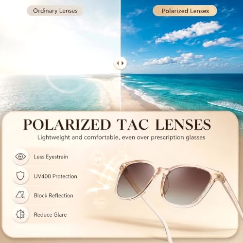 Image of Myiaur Polarized Sunglasses for Women with UV400 Protection Mirrored Lens