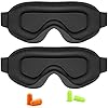 Dingfeiyu 2 stuks 3D slaapmasker voor dames en heren, zachte zijden oogklep, volledig oogmasker, oogmasker, slaapmasker voor reizen, dutjes, yoga
