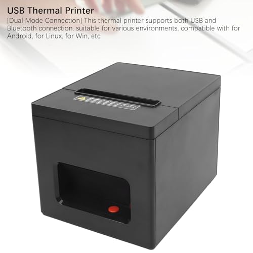Image of Pomya Thermal Printer, 80mm Bluetooth Thermal Receipt Printer with Cash Drawer Connection for USB Wireless High Speed Printing, Compatible with Android Linux Window Systems (US)
