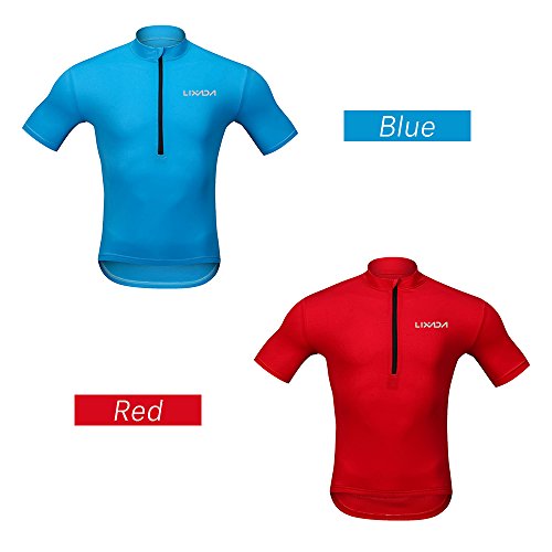 Andoer Camisa de manga curta para ciclismo masculina respirável de secagem rápida para bicicleta