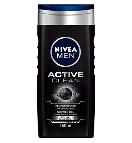 NIVEA MEN Active Clean Shower Gel 250ml - �j�x�A�̒j���A�N�e�B�u�N���[���V�����[�W�F��250�~�����b�g�� (Nivea) [���s�A���i]