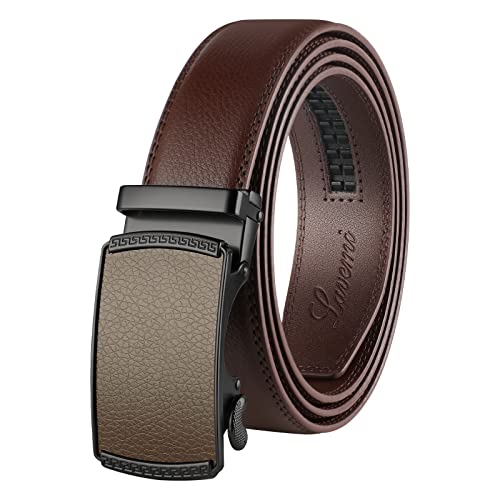 Image of Lavemi Men's Real Leather Ratchet Dress Belt with Automatic Buckle,Elegant Gift Box
