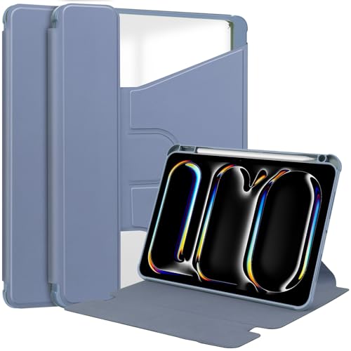 Coque iPad Pro 11 2024 avec porte-stylo rotative à 360° pour travailler partout