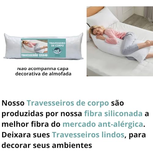 Travesseiro Body Pillow Confortável Dormir E Amamentação，Travesseiro De Corpo Body Pillow 40cm X 1,3