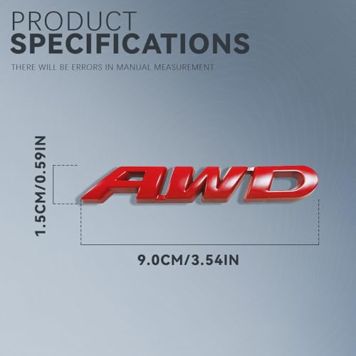 Image of 2PCS AWD Emblem Sticker, AWD Decals, 3D Metal Letter Badge Decal with Strong Adhesive, Universal Car Exterior Accessories Chrome Tailgate Side Badge Stickers Compatible with Vehicle, SUVs, Trucks