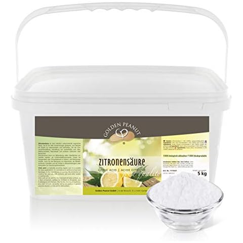 GOLDEN PEANUT Zitronensäure 5 kg - E-330 reine Citronensäure, Lebensmittelqualität, ohne Gentechnik, natürlich reinigen entkalken Cover