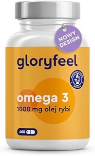 Omega 3-400 kapsułek - 1000 mg oleju rybnego w 1 kapsułce - Wysoka dawka kwasów tłuszczowych EPA i DHA- Zrównoważony połów ryb - Testowane laboratoryjnie - Wyprodukowano w DE bez dodatków