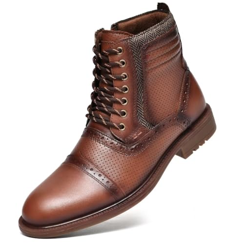 Image of Arkbird Mens Chelsea Boots, Stylish and Comfort Leather Chukka Ankle Boots with Zipper
