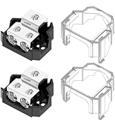 Distribution Block, Malictele 2 Way Power Distribution Block 1x 0/2/4 Gauge Input 2X 4/8 Gauge Ou...