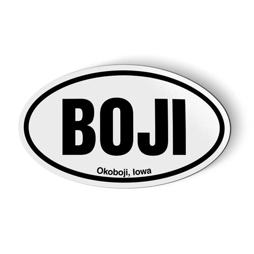 Stickers and Tees BOJI Okoboji Iowa Oval - Car Magnet - 5"