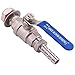 DERNORD 1/2 Inch Stainless Steel Ball Valve Weldless Bulkhead For Home Brew Kettle (1/2 NPT to 1/2 Barb Hose)