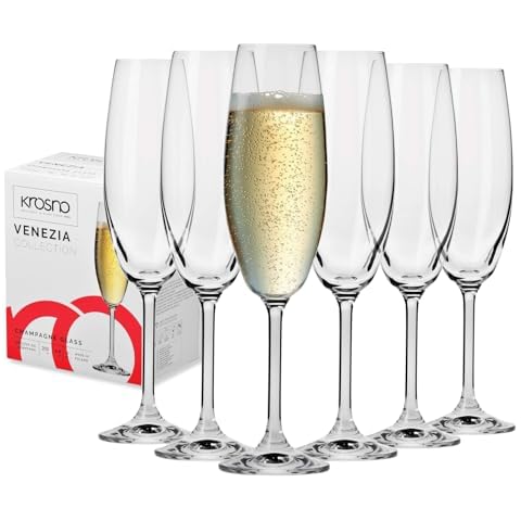 Krosno Crystal Champagne Flutes | Set of 6 Cover