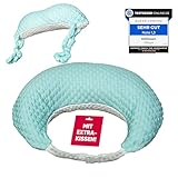 MAMA ENGEL MILUYA-Duitsland Voedingskussen, turquoise, verpleegkussen met veiligheidsgordel incl. draagtas, zijslaapkussen, comfortkussen, zwangerschap, kwalitatieve overtrek
