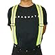 MELOTOUGH Unisex-Erwachsene Hochsichtbare Gut sichtbare Hosenträger, Reflektierendes Limettengrün, X Back