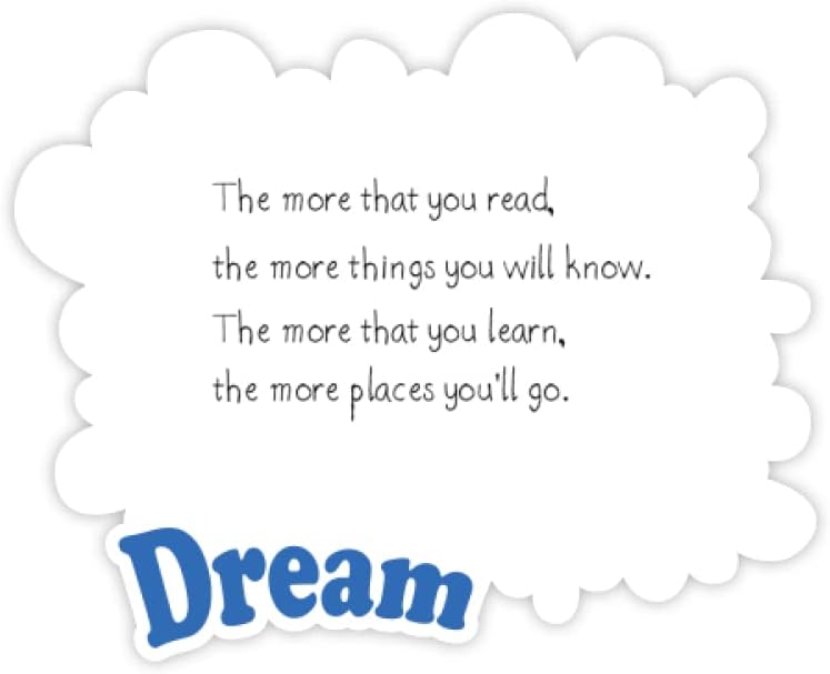 Reading Will Bring You Knowledge Stickers Quote Dream Vinyl Decals